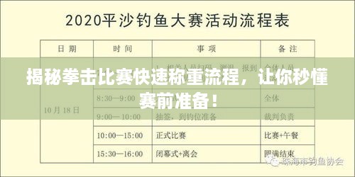揭秘拳击比赛快速称重流程，让你秒懂赛前准备！