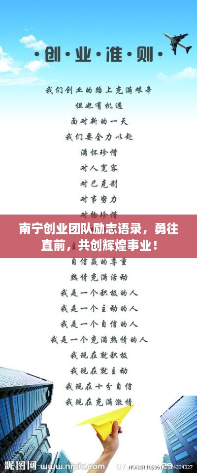 南宁创业团队励志语录，勇往直前，共创辉煌事业！