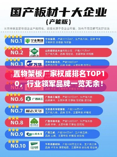 置物架板厂家权威排名TOP10，行业领军品牌一览无余！