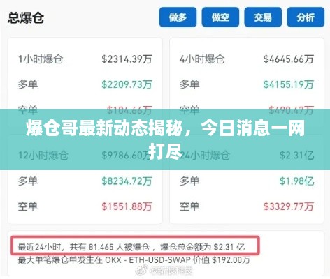 爆仓哥最新动态揭秘，今日消息一网打尽