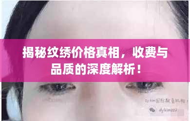 揭秘纹绣价格真相，收费与品质的深度解析！