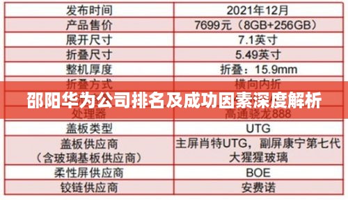 邵阳华为公司排名及成功因素深度解析