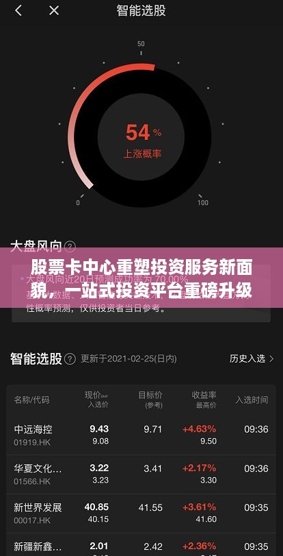 股票卡中心重塑投资服务新面貌，一站式投资平台重磅升级！